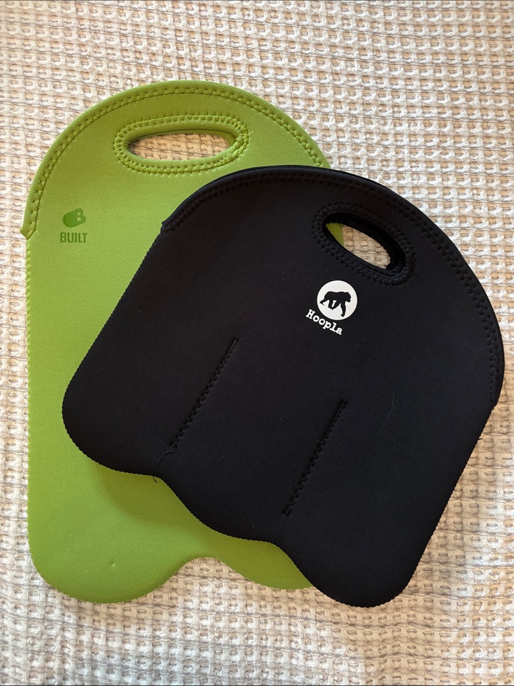 Set of 2 Neoprene Bottle Carriers Insulate & Protect Built & Hoopla Gorilla Bags